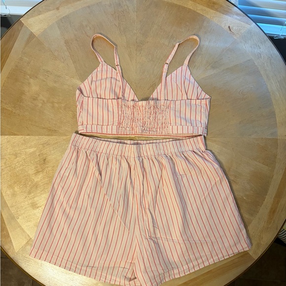 Women’s Only by Old Navy Pink and White Striped Pajama Set - Picture 3 of 5